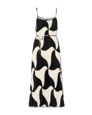 Triangle Swirl Pleated Dress