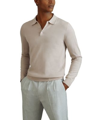 REISS - Trafford Half Button Polo Sweater