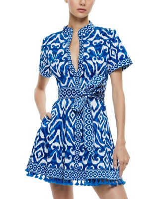 Alice and Olivia Lucy Roll Sleeve Mini Dress | Bloomingdale's