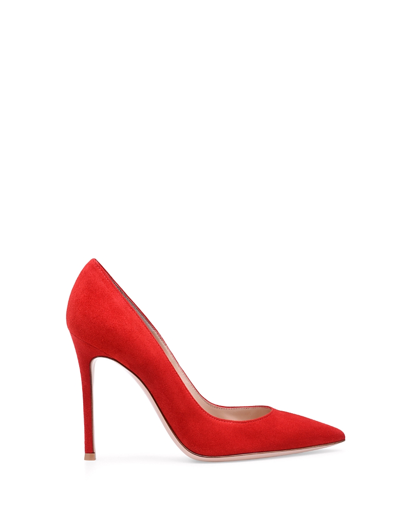 Shop Gianvito Rossi Women's Gianvito 105 Pumps In Red Suede