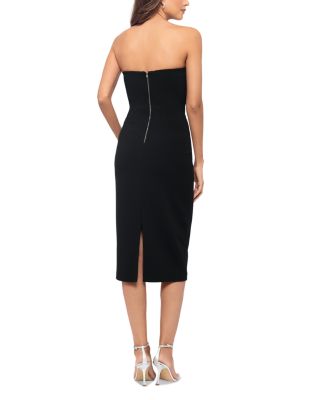 Scuba Crepe Flower Midi Dress - Exclusive