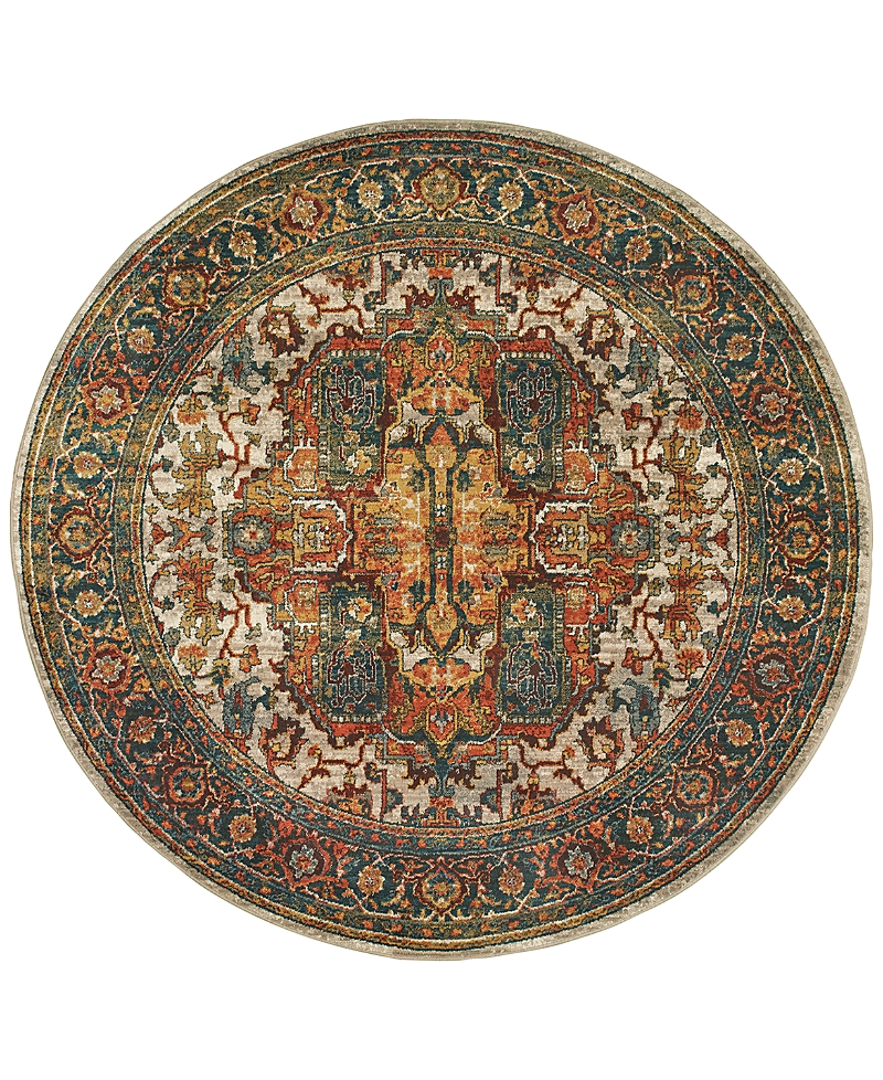 Oriental Weavers Sedona 6382B Round Area Rug, 7'10 x 7'10
