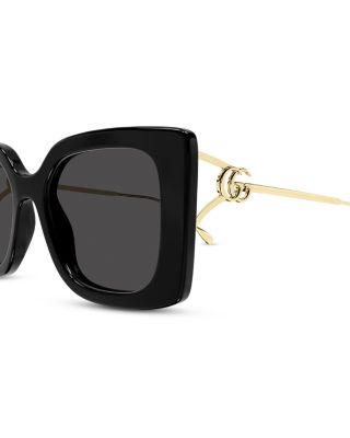 Flat & Bend Squared Injection & Metal Sunglasses, 54mm