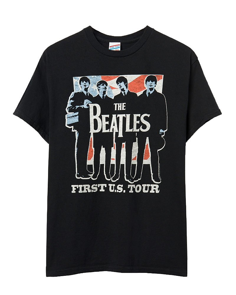 Junk Food Clothing The Beatles First U. S. Tour Flea Market Tee In Black
