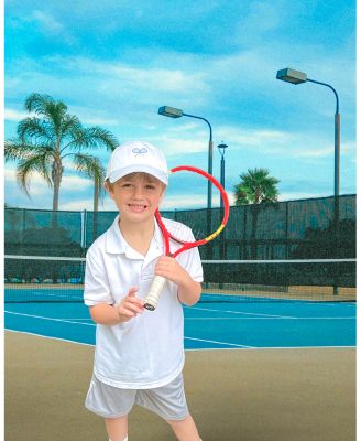 Boys'  Tennis Baseball Hat in White