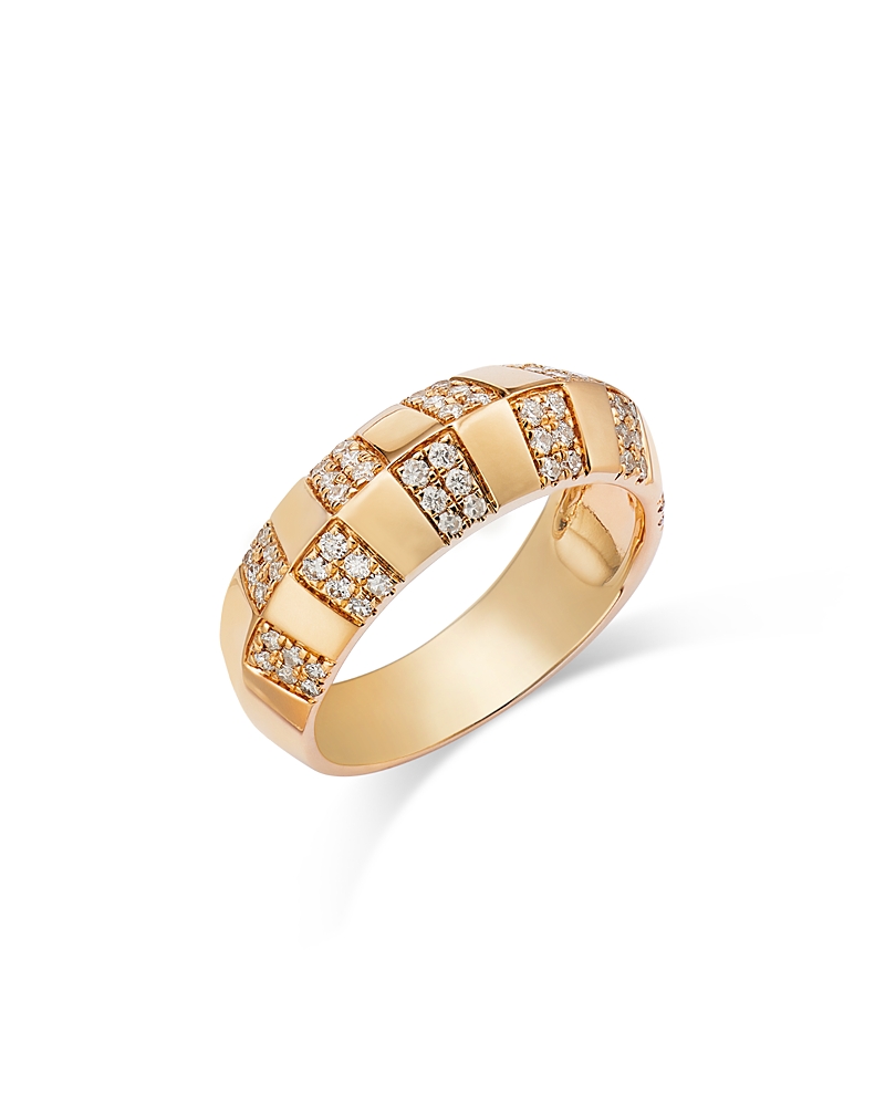 Bloomingdale's Diamond Checkerboard Ring In 14k Yellow Gold, 0.44 Ct. T. W. In Gold