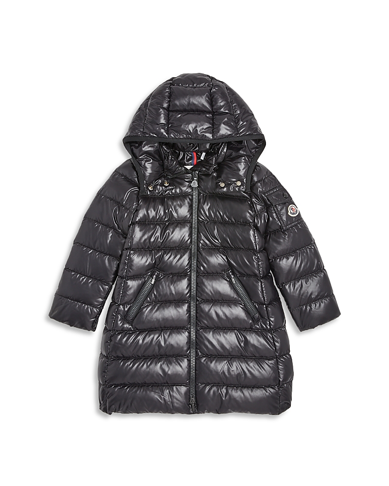 Moncler Girls' Moka Long Coat - Little Kid In Black