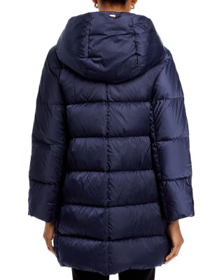 Sateen Quilted A Line Coat