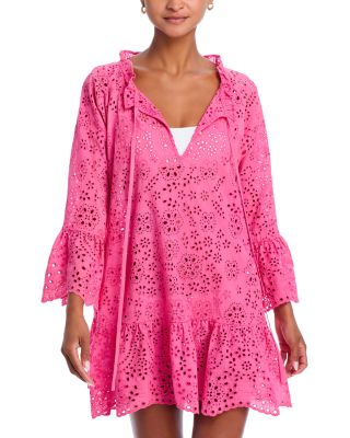 AQUA - Eyelet Tunic Cover Up Dress - Exclusive