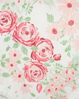 Girls' Floral Bodysuits & Pants, 3 Piece Set - Baby