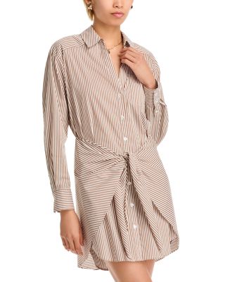 Veronica Beard - Roanoke Striped Tie Waist Shirt Dress