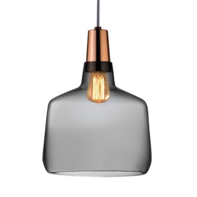 Nude Glass - Mono Lamp Smoke with Copper Socket
