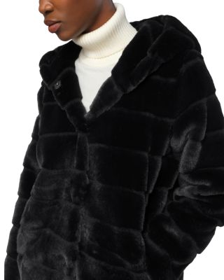 Goldy Faux Fur Hooded Short Coat
