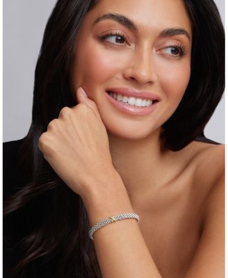 LAGOS 18K Yellow Gold & Sterling Silver Embrace Collection Rope Bracelet with Diamonds