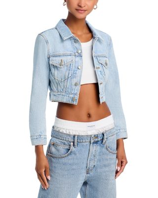 Cropped Denim Trucker Jacket