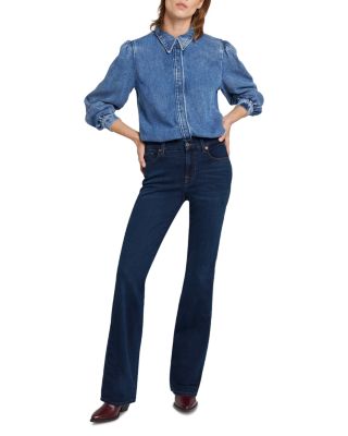 Kimmie Mid Rise Bootcut Jeans in rinsed indigo