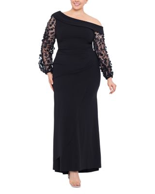 Xscape Off The Shoulder Floral Sleeve Gown | Bloomingdale's Women