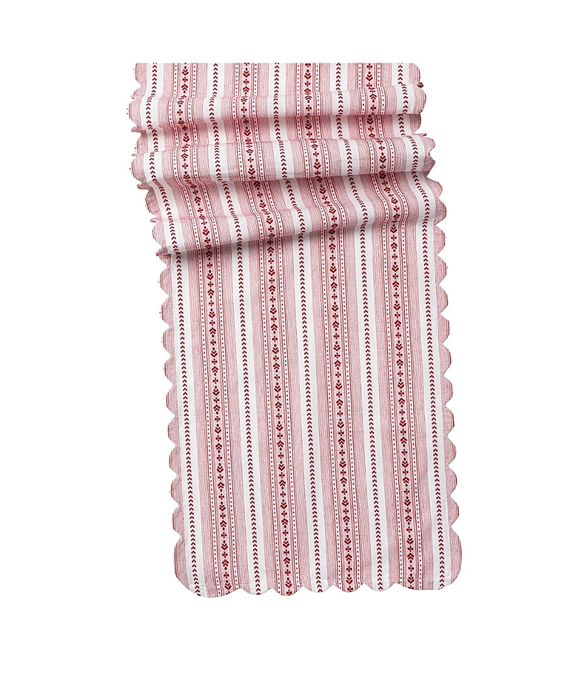 Juliska Villa Stripe 18 X 90 Table Runner In Ruby