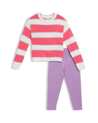 Splendid - Girls' 2 Piece Ojai Striped Sweater Set - Little Kid