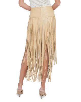 Karolina Tiered Fringe Midi Skirt 