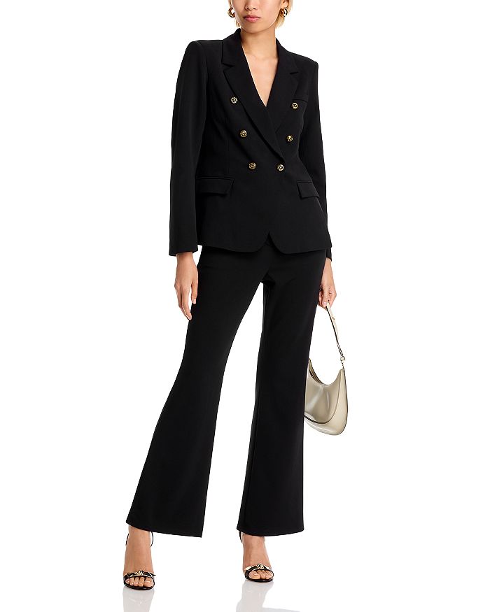 Banana Crepe Canyon Rose Flared Trouser Slash Pocket main image 1