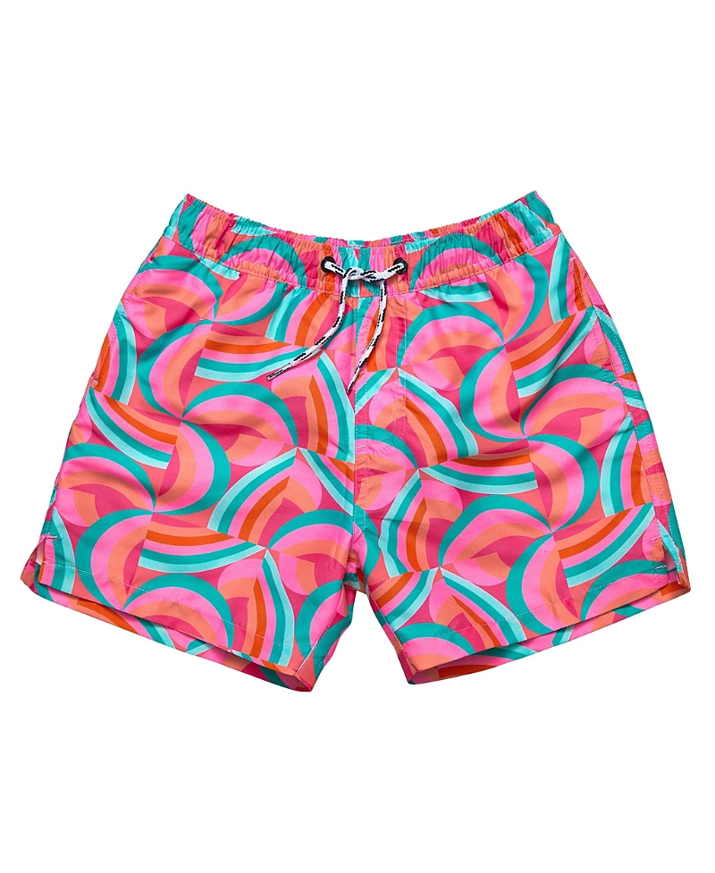 Snapper Rock Geo Melon Sustainable Swim Short In Red