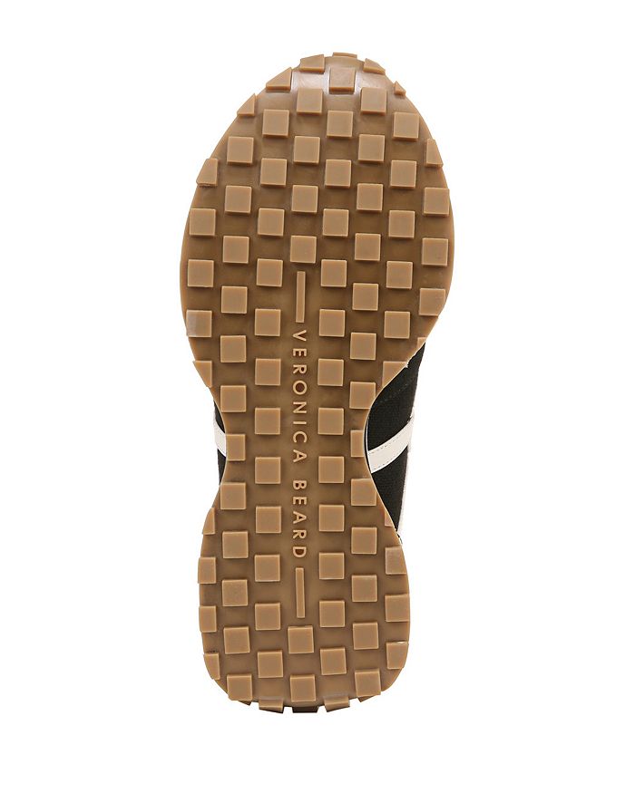Veronica Beard Valentina Mixed Leather Retro Sneakers In Black/white
