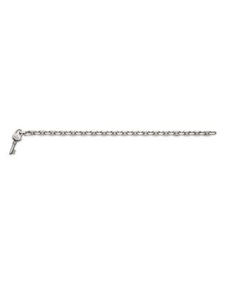Sterling Silver Trademark Key Charm Chain Link Bracelet