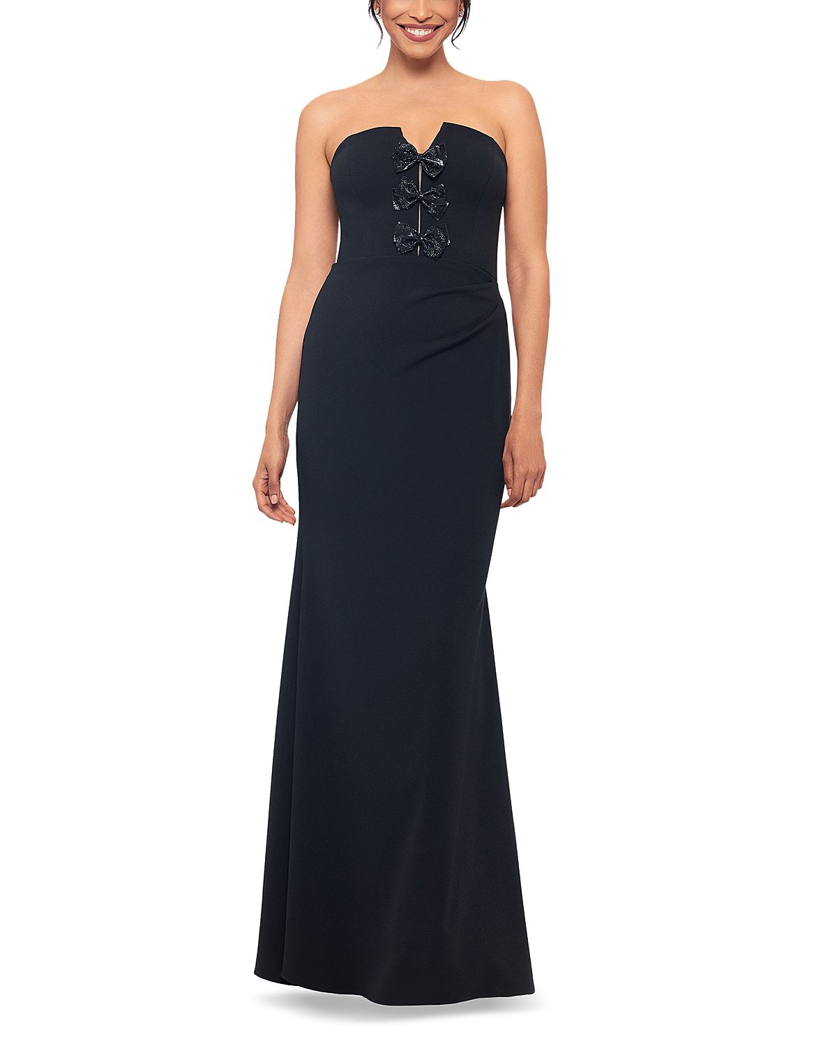 Aqua Crystal Bow Gown - Exclusive