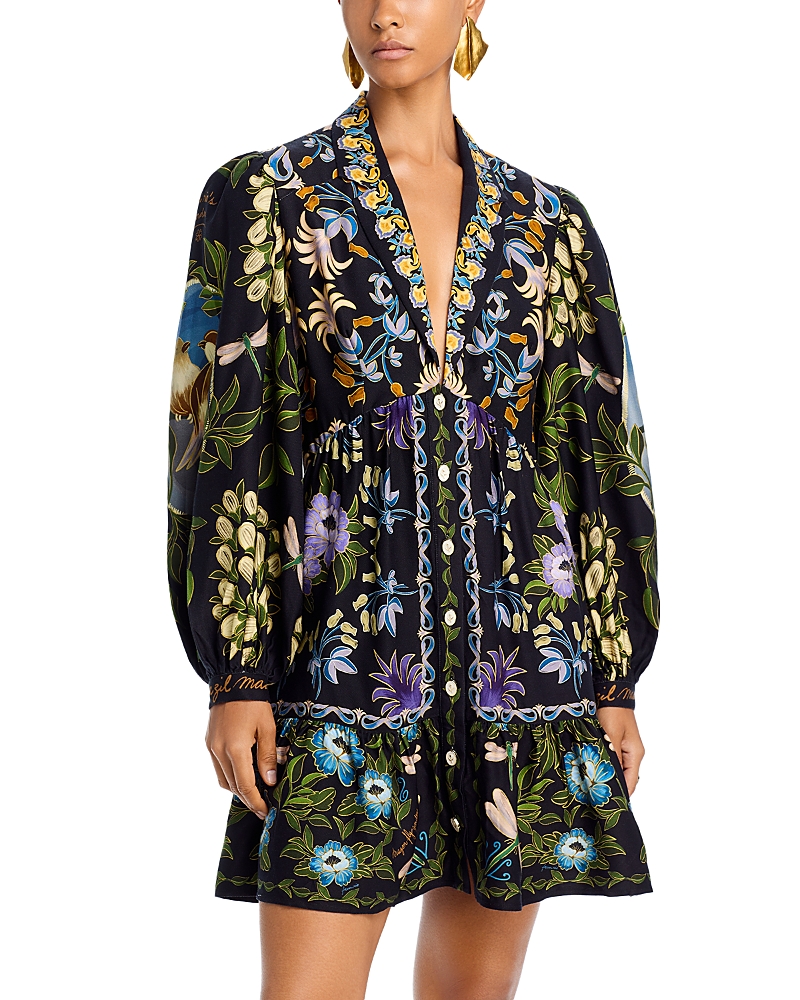 Farm Rio Winter Garden Mini Dress