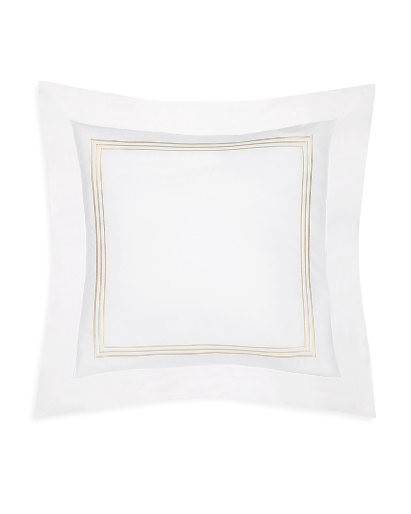 Pratesi Tre Righe Continental Euro Sham In White/beige