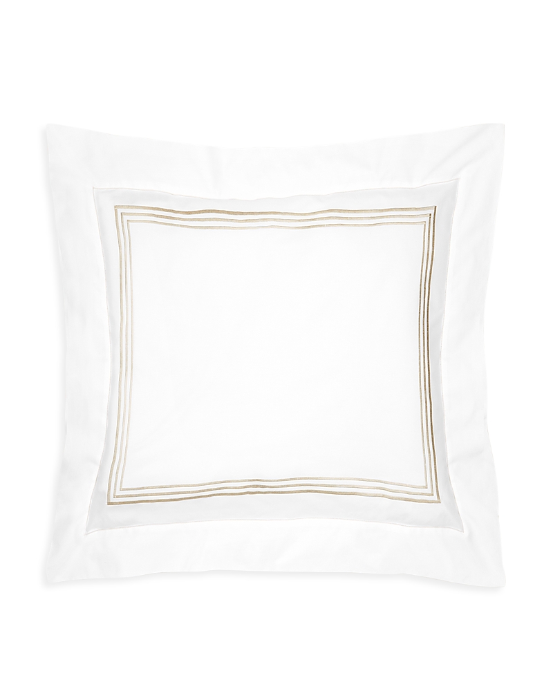 Pratesi Tre Righe Continental Euro Sham In White/sage
