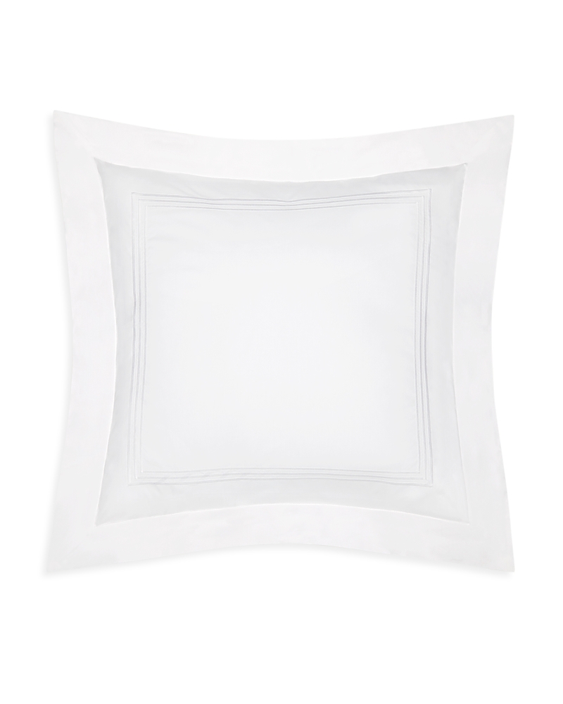 Pratesi Tre Righe Continental Euro Sham In White/white