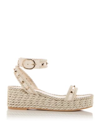 Women's Rockstud Espadrille Wedge Sandals