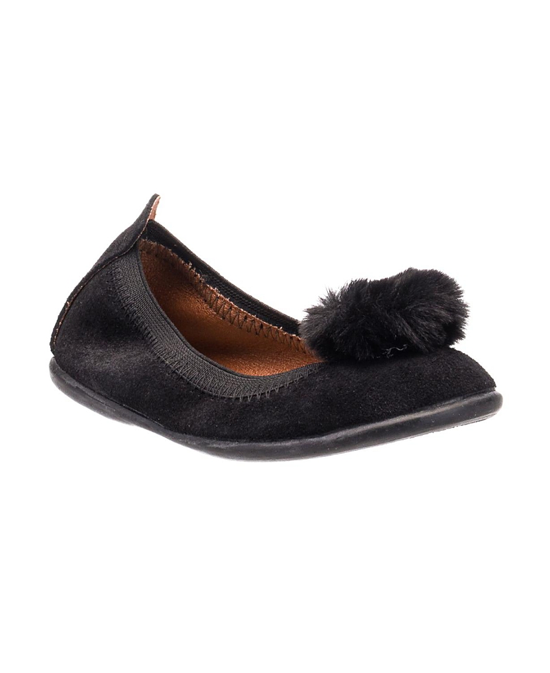 Elephantito Unisex Suede Pom Pom Ballerina