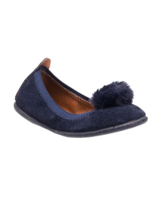Elephantito - Unisex Suede Pom Pom Ballerina