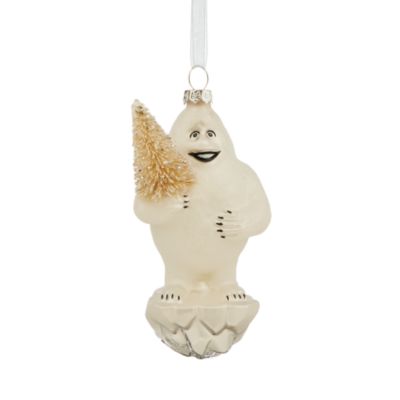 Bloomingdale's - Glass Yeti with Tree Ornament  - Exclusive