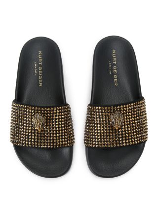 サンダル・ミュール MEENA EAGLE SLIDE SANDALS MEENA EAGLE Blue Denim Slip On Sandal by KURT GEIGER LONDON
