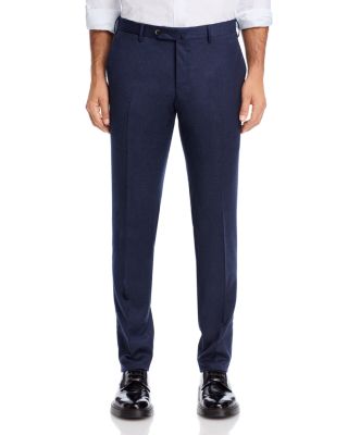 Melange Stretch Flannel Slim Fit Trousers