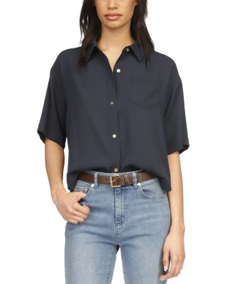 Michael Kors Pleated Back Button Up Shirt