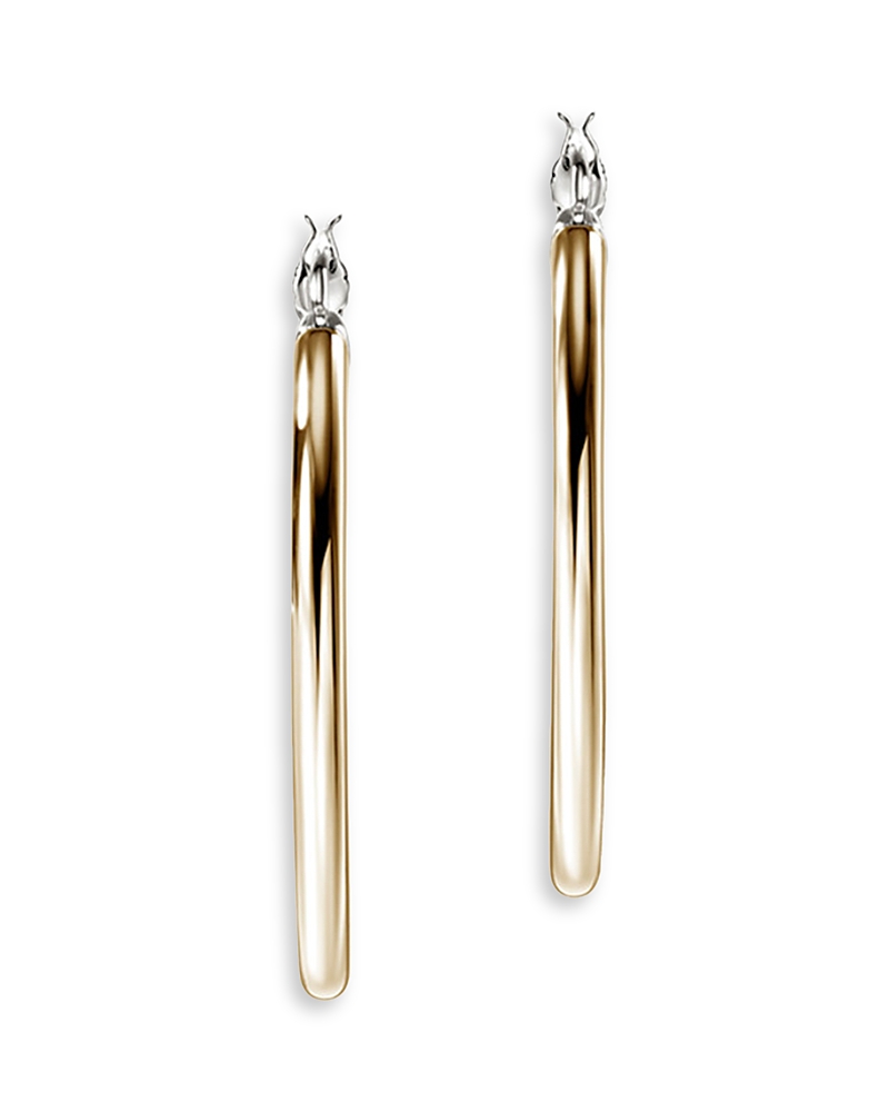 John Hardy 14k Yellow Gold & Sterling Silver Jh Essentials Hoop Earrings In Gold/silver