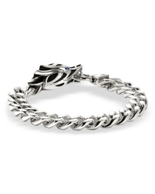 Sterling Silver & Blue Sapphire Naga Bracelet, 11mm