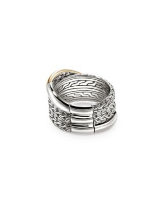 14K Yellow Gold & Sterling Silver JH Essentials Crossover Ring
