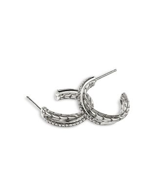 Sterling Silver JH Essentials Diamond Pav&eacute; Crossover Earrings, 0.28 tcw