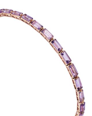 Amethyst Tennis Bracelet in 14K Rose Gold