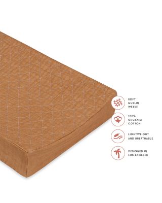 Quilted Changing Pad Cover in GOTS Certified Organic Muslin Cotton