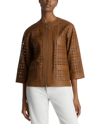 St. John - Leather Laser Cut Jacket