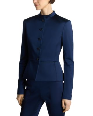 St. John Satin Peplum Blazer