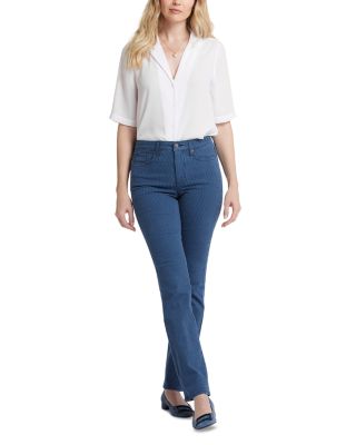 Billie High Rise Mini Bootcut Jeans in Icy Stripe