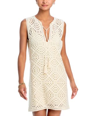 FRAME Crochet Mini Dress | Bloomingdale's